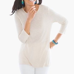 Chico's Lacing Detail Pleat-Back Top